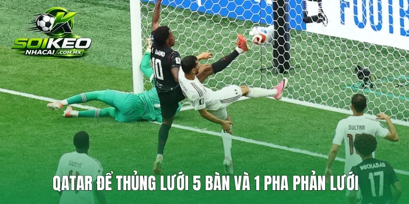 Qatar để thủng lưới 5 bàn và 1 pha phản lưới