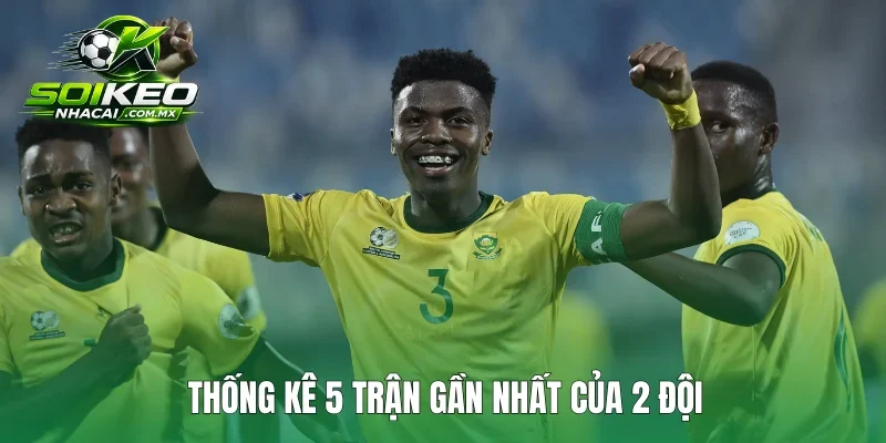Thống kê 5 trận gần nhất của 2 đội